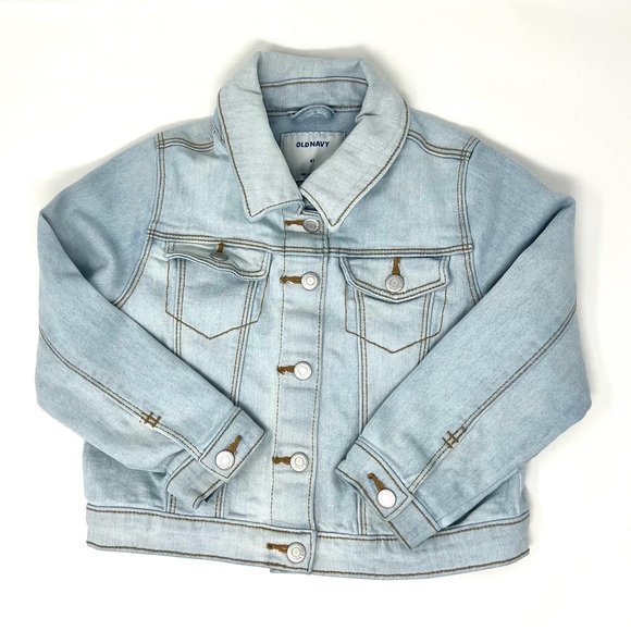 Old Navy Light Wash Trucker Denim Jean Jacket Size 4T - Picture 2 of 8